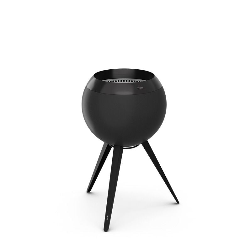 Höfats MOON 45 All Black Vuurschaal met standaard hoog 45 cm - Firesite