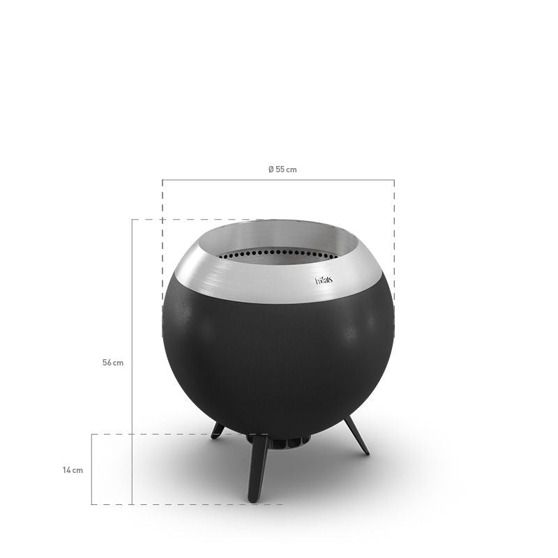 Höfats MOON 55 rookvrije Vuurkorf met standaard laag 55 cm 4
