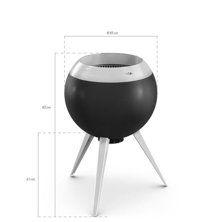 Höfats MOON 55 rookvrije Vuurkorf met standaard hoog en laag 55 cm 4