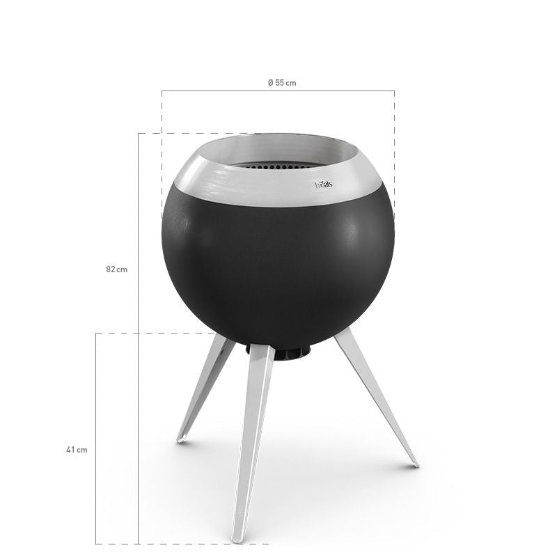Höfats MOON 55 rookvrije Vuurkorf met standaard hoog en laag 55 cm 4