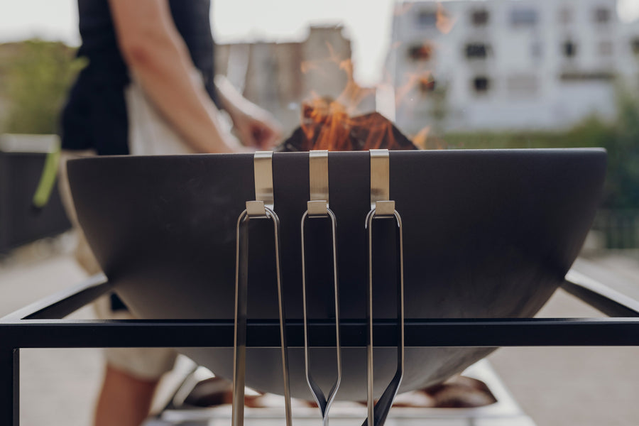 Höfats BBQ Tool Set van 3 RVS Zilver - Firesite