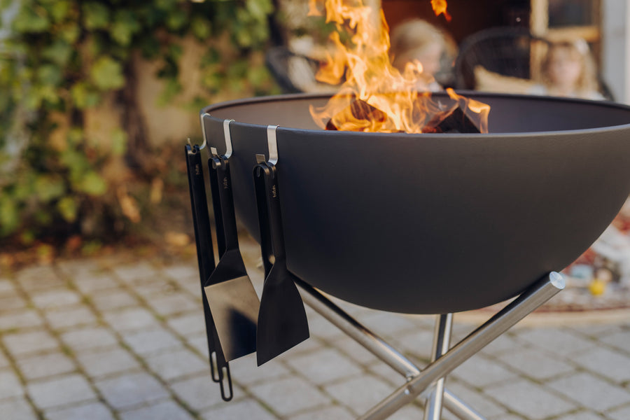 Höfats BBQ Tool Set van 3 RVS Zwart - Firesite