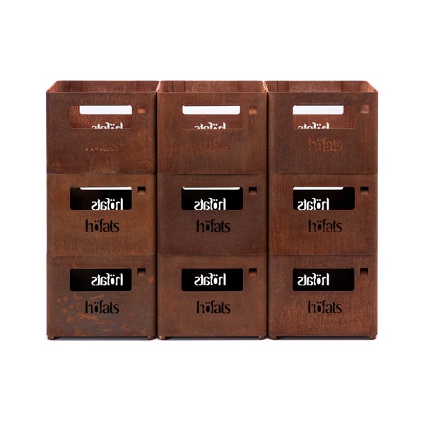Höfats BEER BOX Vuurkorf Roest cortenstaal