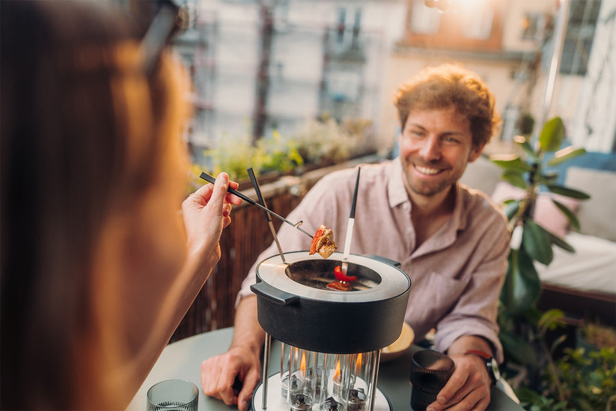 Fondue op de Höfats CIRCLE 35 tafelgrill