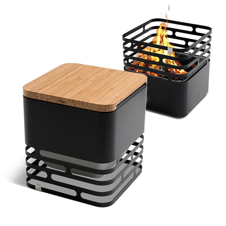 Höfats CUBE Vuurkorf Flip Set Zwart - Firesite