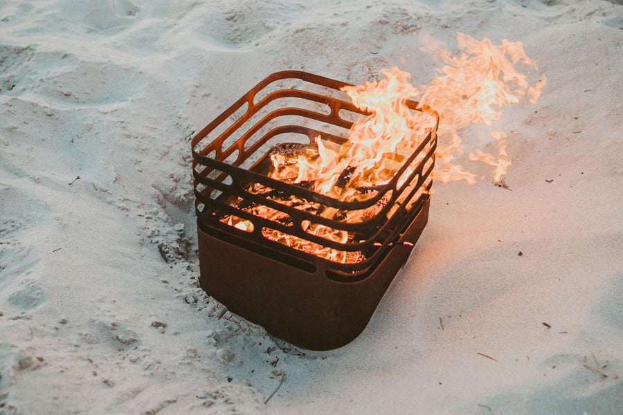 Höfats CUBE Vuurkorf Roest cortenstaal - Firesite