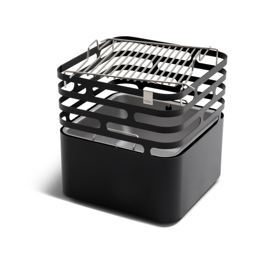 Höfats CUBE Vuurkorf BBQ Set Zwart - Firesite