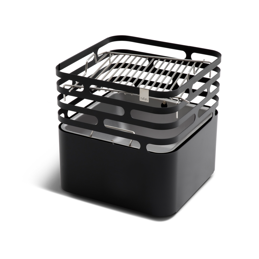 Höfats CUBE Vuurkorf BBQ Set Zwart - Firesite