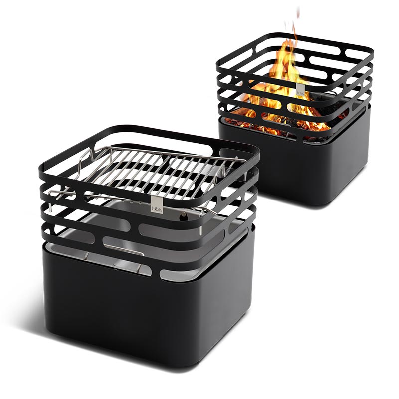 Höfats CUBE Vuurkorf BBQ Set Zwart - Firesite