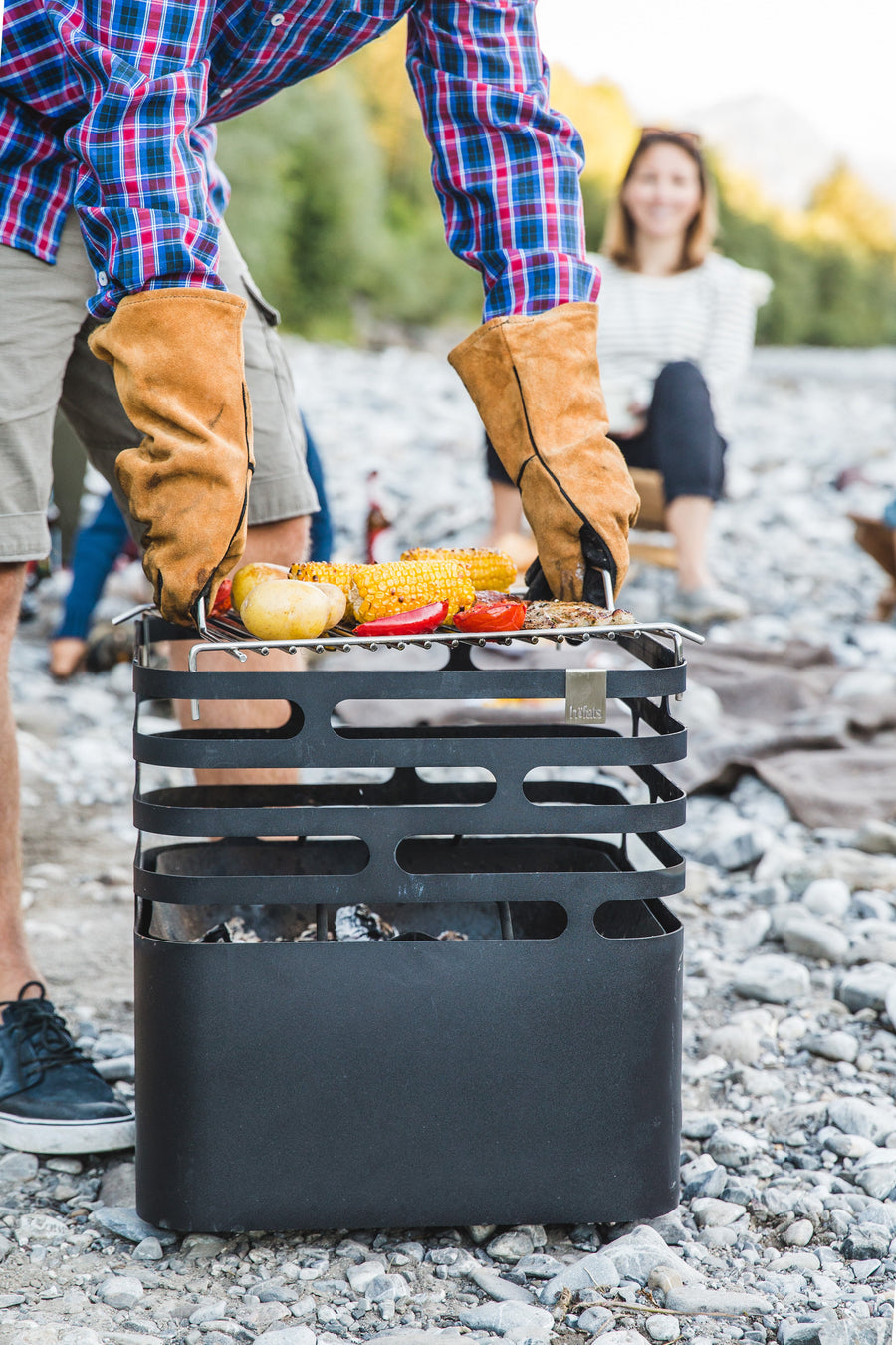 Höfats CUBE Vuurkorf BBQ Set Zwart - Firesite