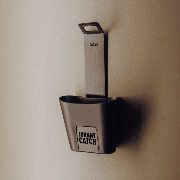 Höfats Johnny Catch Flesopener met opvangbak Zilver