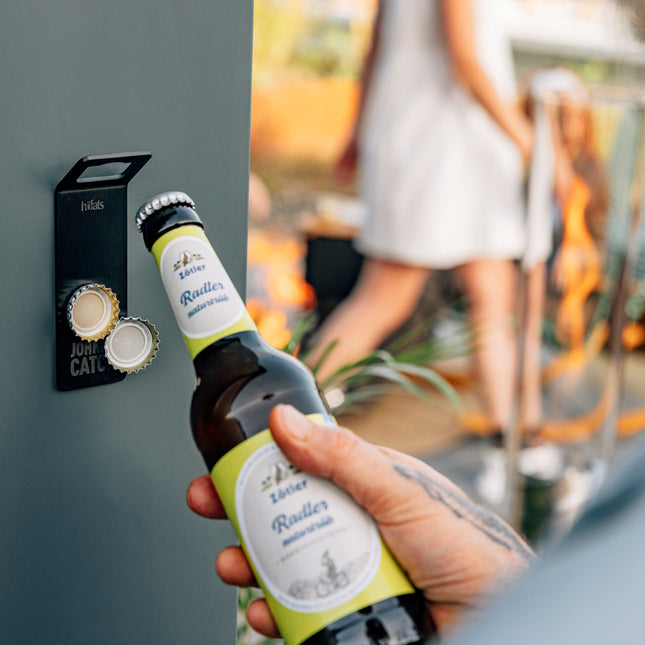 Höfats Johnny Catch Flesopener met magneet Zwart