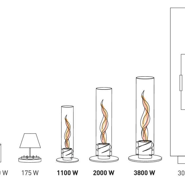 Höfats SPIN Air 900 Tafelvuur Mat Zwart