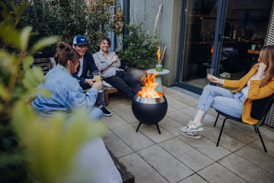 Höfats MOON 45 Vuurschaal met standaard laag 45 cm - Firesite