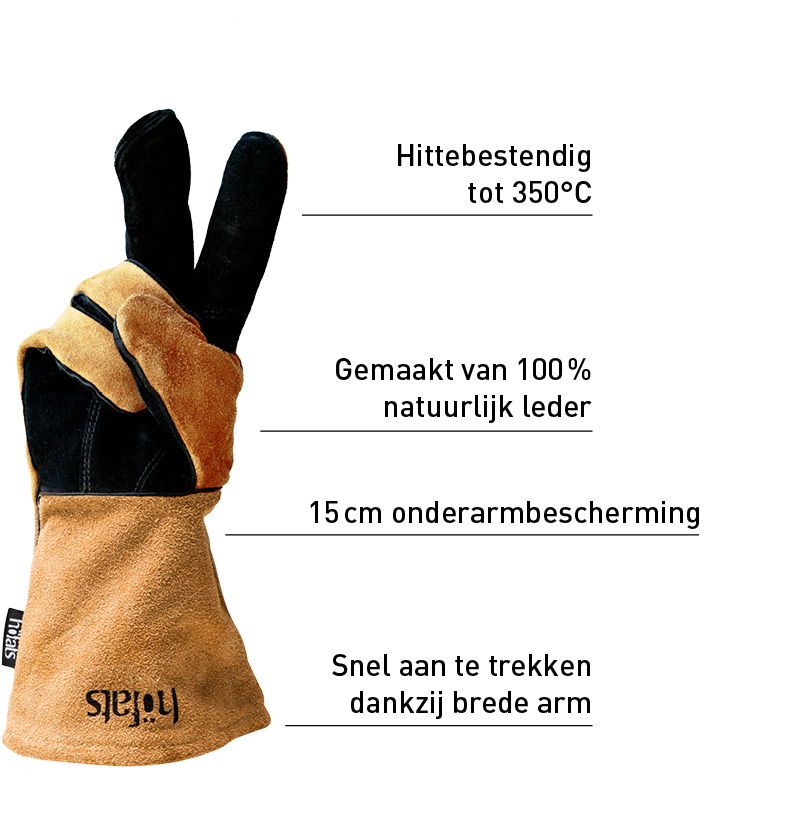 Höfats Vuurvaste handschoenen Leer - Firesite