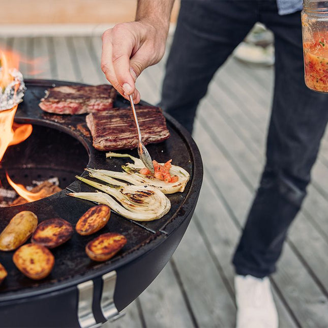 Höfats Bowl 57 Vuurschaal Plancha BBQ Set Hoog