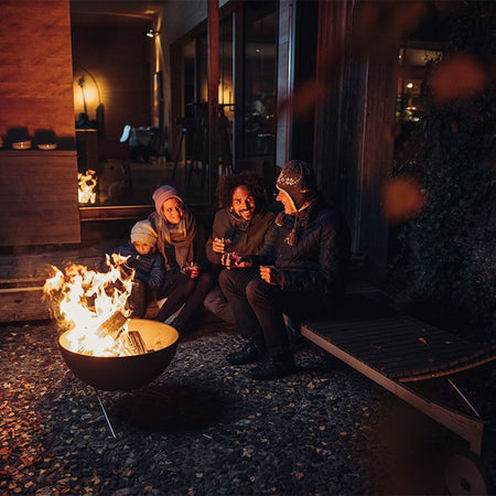 Höfats Bowl 57 Vuurschaal met Standaard Laag - Firesite