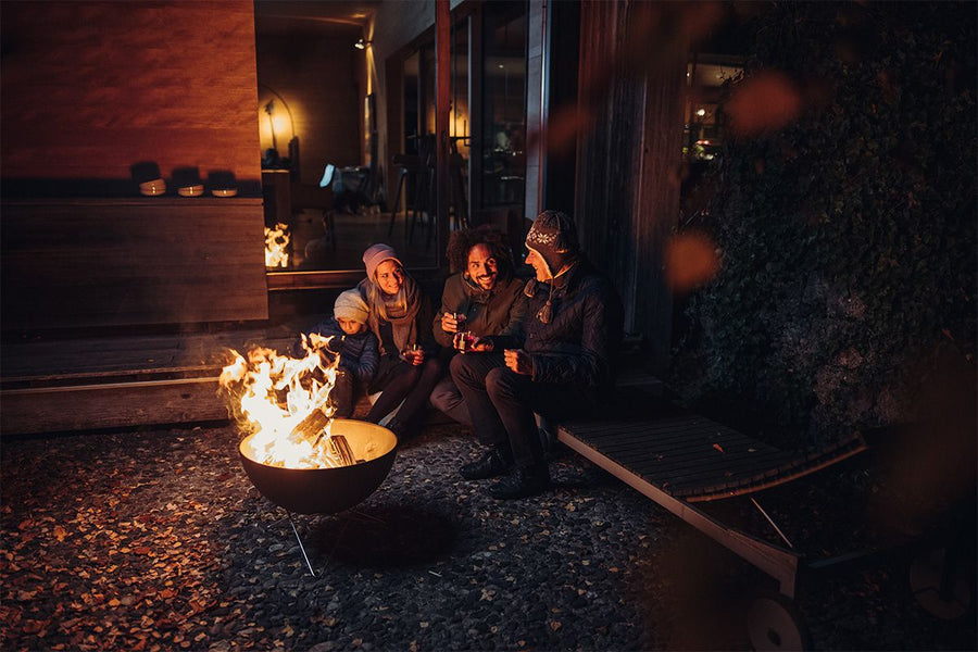 Höfats Bowl 57 Vuurschaal met Standaard Laag - Firesite