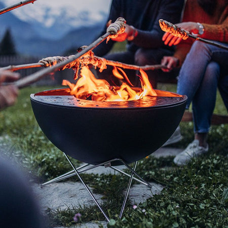 Höfats Bowl 57 Vuurschaal met Standaard Laag - Firesite