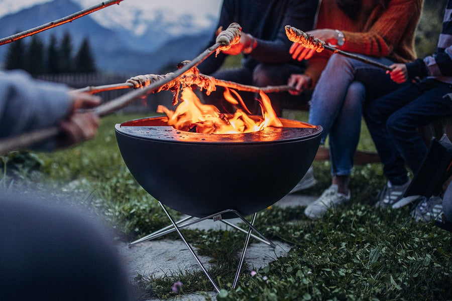 Höfats Bowl 57 Vuurschaal met Standaard Laag - Firesite