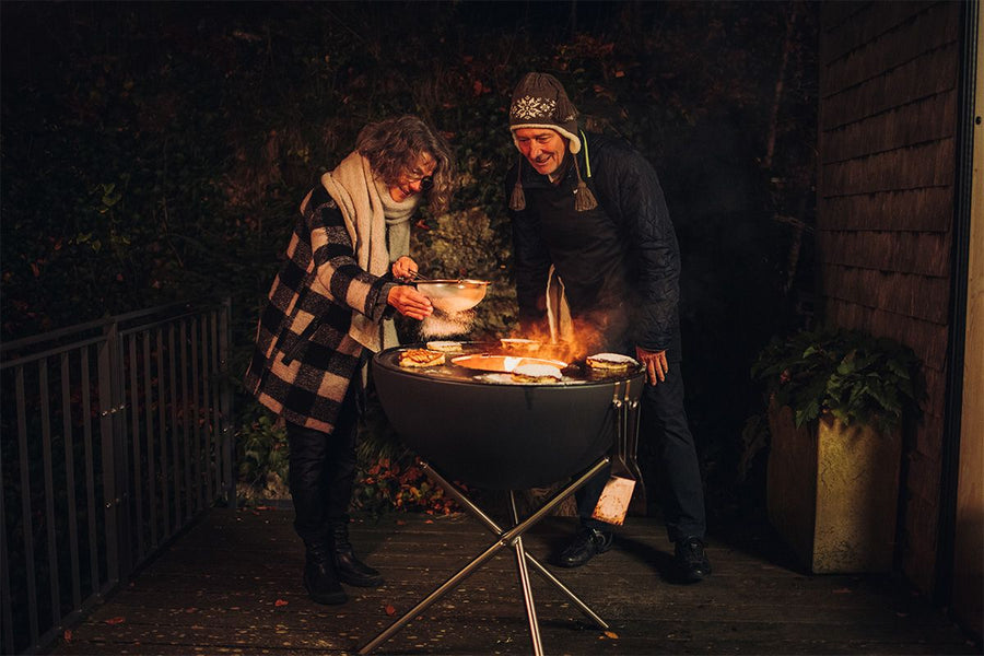 Höfats Bowl 70 Vuurschaal Plancha BBQ Set Hoog - Firesite
