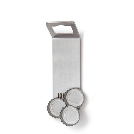Höfats Johnny Catch Flesopener met magneet Zilver - Firesite