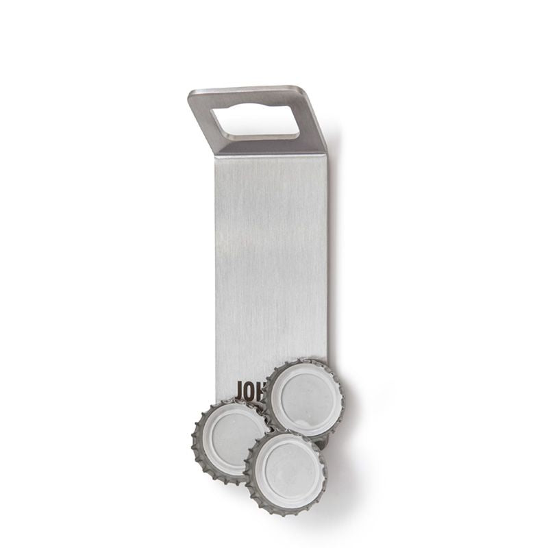 Höfats Johnny Catch Flesopener met magneet Zilver - Firesite