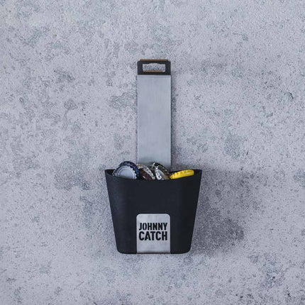 Höfats Johnny Catch Flesopener met opvangbak Zilver
