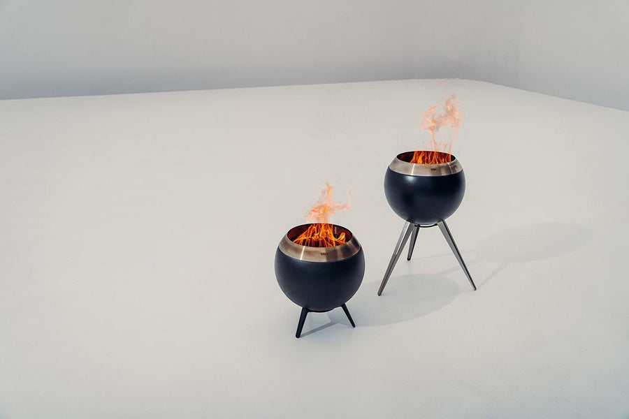 Höfats MOON 45 Vuurschaal met standaard hoog 45 cm - Firesite