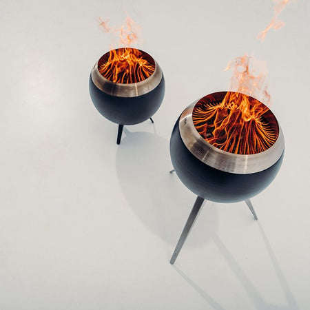 Höfats MOON 45 Vuurschaal met standaard laag 45 cm - Firesite