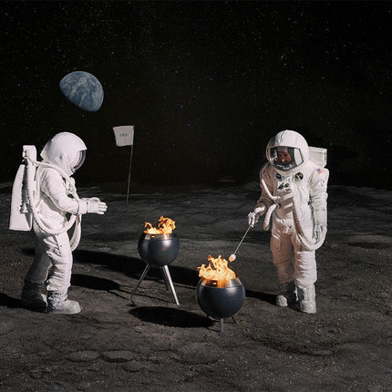 Höfats MOON 45 Vuurschaal met standaard laag