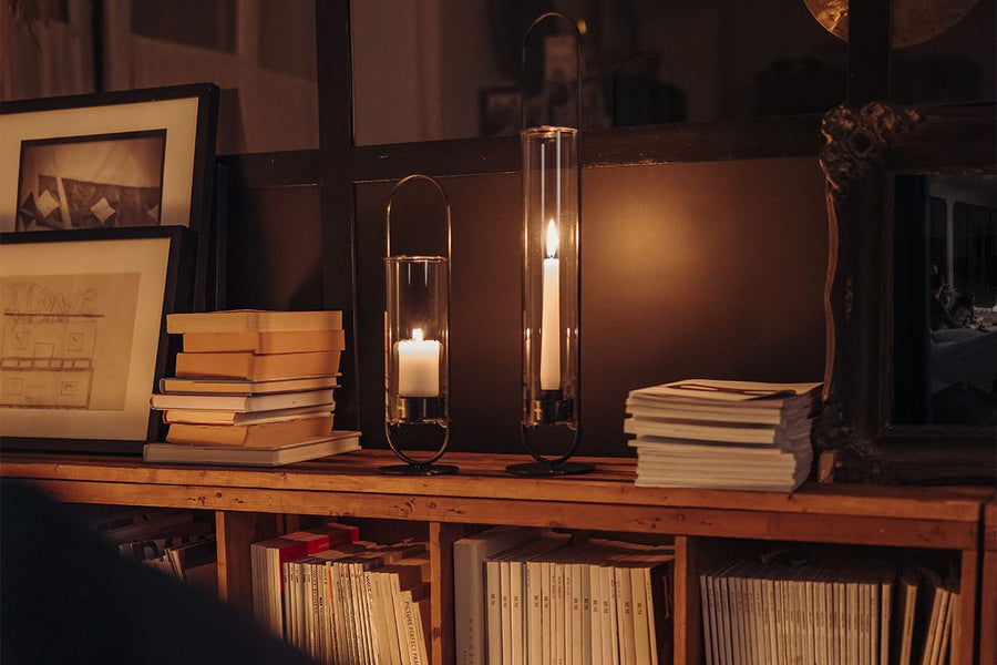 Höfats Oval Candle 35 Kandelaar Zwart - Firesite