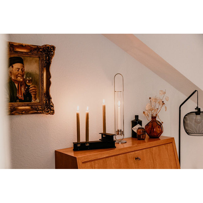 Höfats Oval Candle 55 Kandelaar Zilver