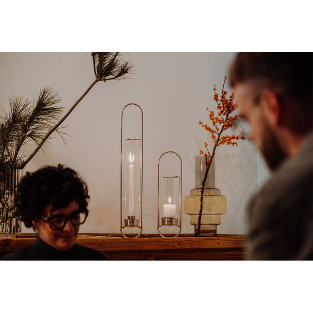 Höfats Oval Candle 55 Kandelaar Zilver
