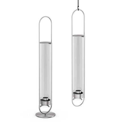 Höfats Oval Candle 55 Kandelaar Zilver