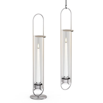 Höfats Oval Candle 55 Kandelaar Zilver