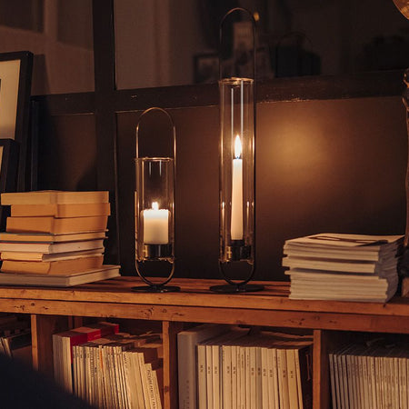 Höfats Oval Candle 55 Kandelaar Zwart - Firesite