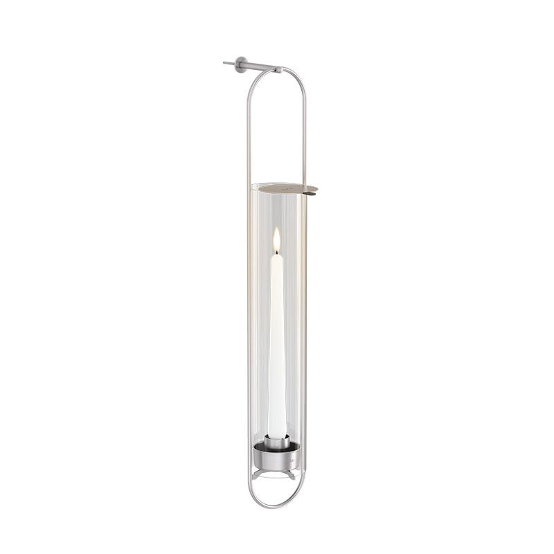 Höfats Oval Candle muursteun Zilver - Firesite