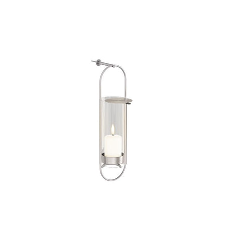 Höfats Oval Candle muursteun Zilver - Firesite