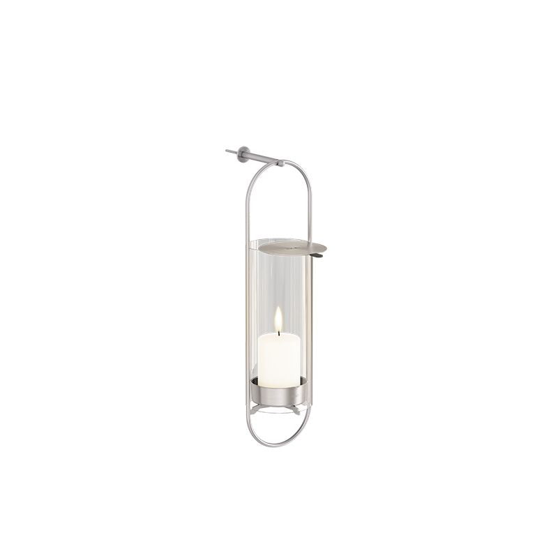 Höfats Oval Candle muursteun Zilver - Firesite