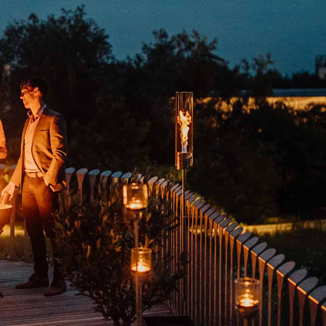 Höfats SPIN Sfeerlantaarn Grondpen 3-delig Zilver