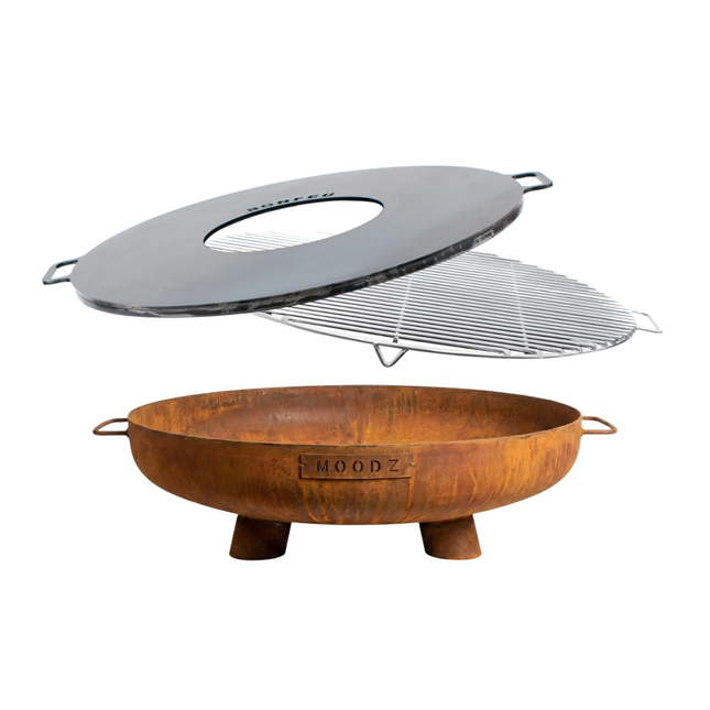 MOODZ Vuurschaal Feet & Handle cortenstaal 80 cm