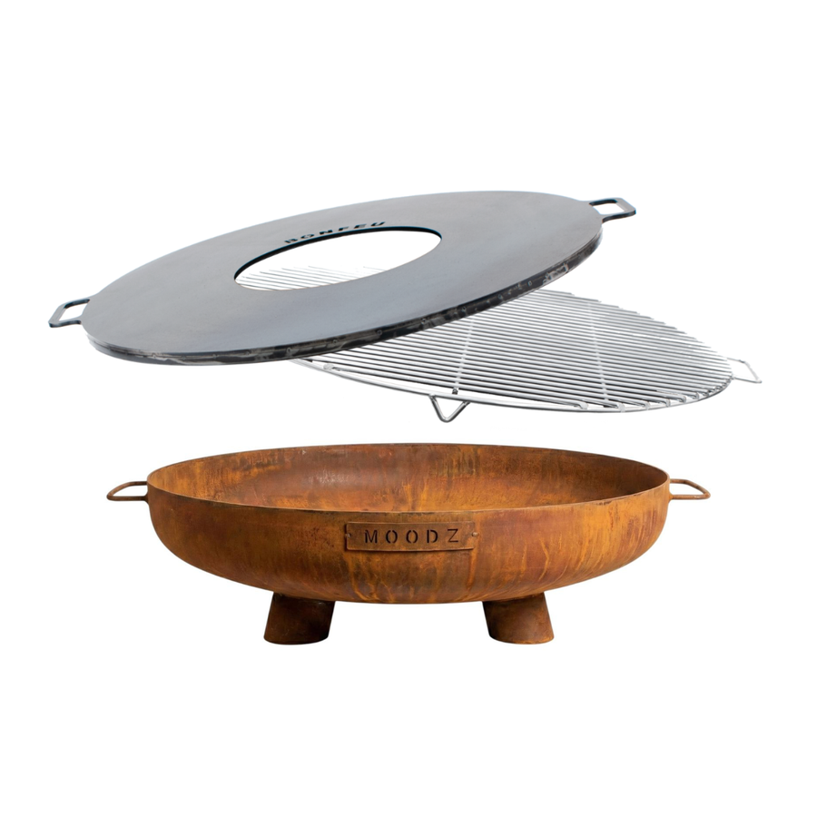 MOODZ Vuurschaal Feet & Handle cortenstaal 80 cm 6