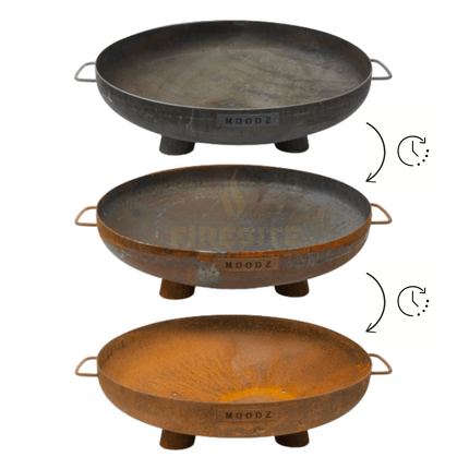 MOODZ Vuurschaal Feet & Handle cortenstaal 60 cm