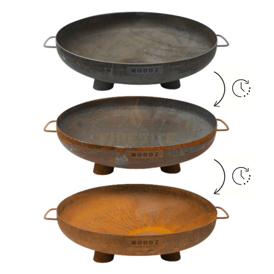 MOODZ Vuurschaal Feet & Handle cortenstaal 100 cm - Firesite
