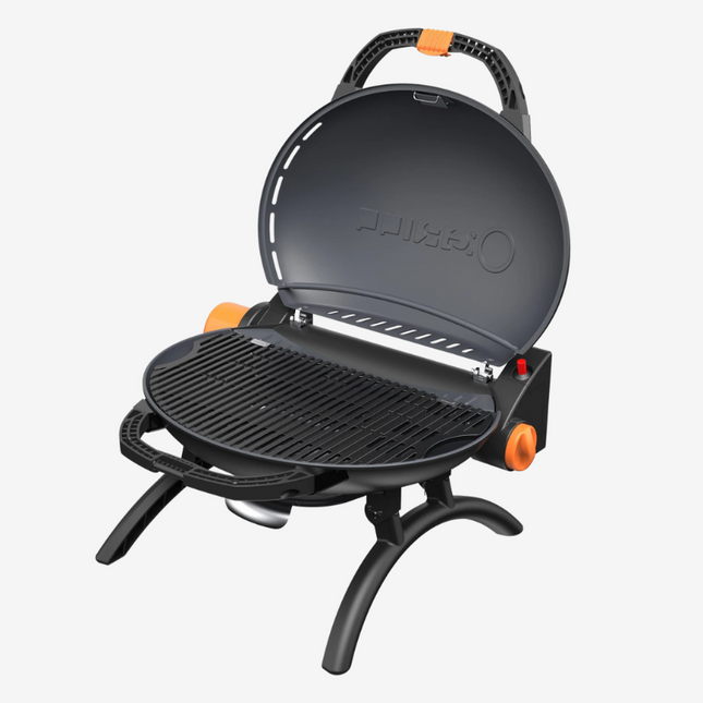 O-Grill 500 gasbarbecue zwart, geopend