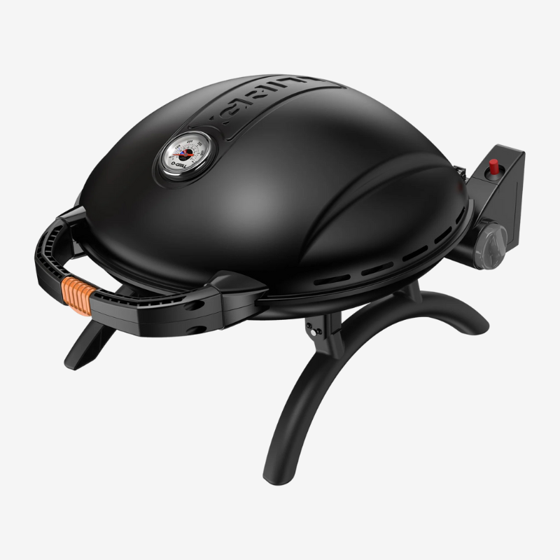 O-Grill 500 gasbarbecue zwart, schuin aanzicht