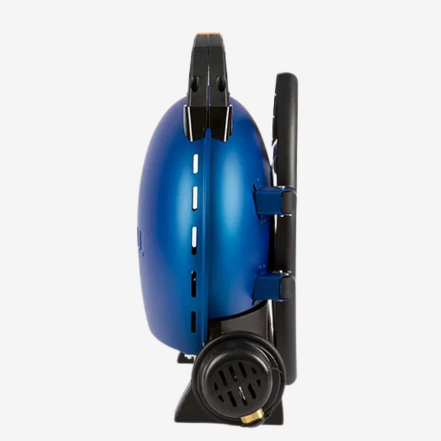 O-Grill 500 gasbarbecue blauw, zijaanzicht