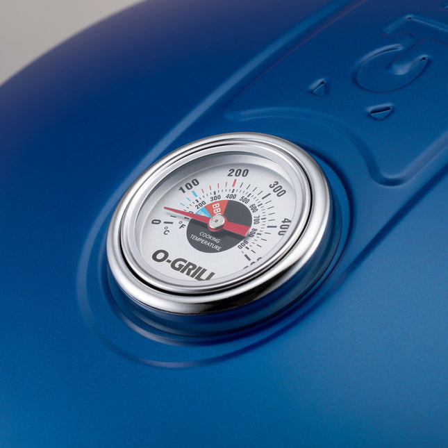 Ingebouwde thermometer in het deksel van de O-Grill