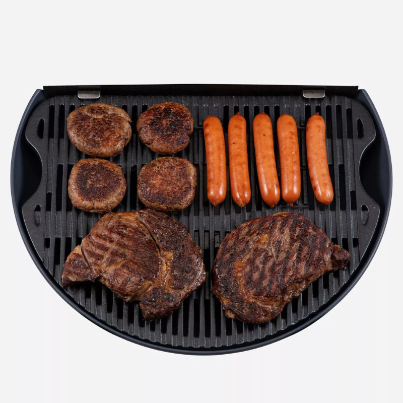 O-Grill 600 gasbarbecue blauw, geopend